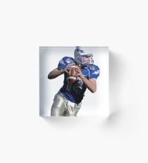 American Footballer White background Acrylic Block