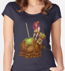 Caramel Apple Witch von Amberly Berendon Tailliertes Rundhals-Shirt