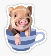 Teacup Pig Sticker