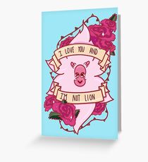I Love You Lion Greeting Card