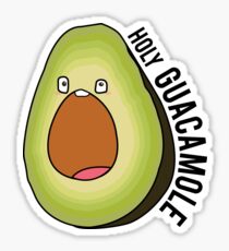 holy guacamole avocado -with text Sticker