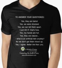 Answering Your Twins Questions - AWoT Men's V-Neck T-Shirt