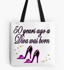 PURPLE DAZZLING 50TH BIRTHDAY DIVA DESIGN Tote Bag