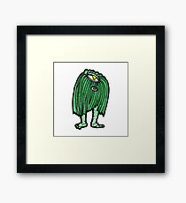 cartoon monster Framed Print