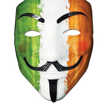 Artwork thumbnail, Annoymous Mask Ireland Flag by ScorpTech