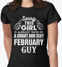 Camiseta entallada para mujer LO SIENTO ESTA CHICA YA ES TOMADA POR UN CHICO INTELIGENTE Y ATRACTIVO