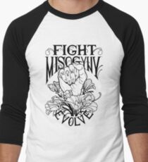 Camiseta ¾ bicolor para hombre Lucha Misoginia