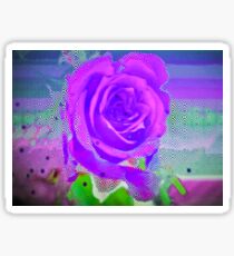 Purple rose birthday card Sticker