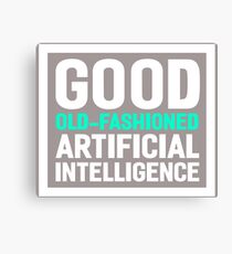 Good old-fashioned AI,white font Canvas Print