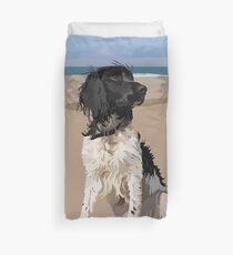 A day on the beach as a dog Duvet Cover