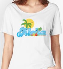 Aloha Hawaii T-Shirt Hawaiian Paradise Beach Sun Sand TShirt Women's Relaxed Fit T-Shirt