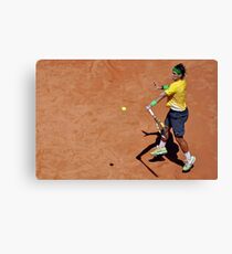 Forehand stroke (Rafael Nadal) Canvas Print