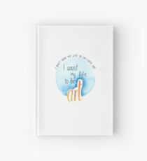 I Want My Life to Be Art Watercolor - Carrie Fisher Memorial Journal Hardcover Journal