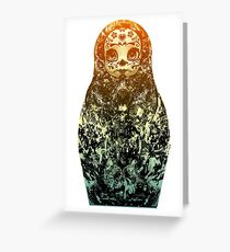 day of the dead matryoshka Greeting Card