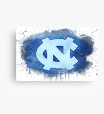 University of North Carolina Watercolor Logo Canvas Print