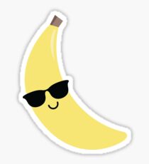 Banana Emoji Cool Sunglasses Sticker