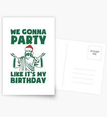 Party wie es ist ein Weihnachtsgeburtstag Postkarten