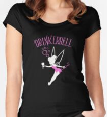 Drinkerbell pink color Women's Fitted Scoop T-Shirt