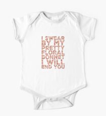 By My Pretty Floral Bonnet One Piece - Short Sleeve