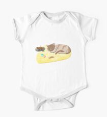 Sleeping Cat One Piece - Short Sleeve