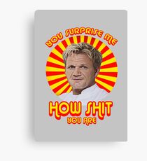 Gordon Ramsay -You Surprise Me.. Canvas Print