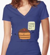 Trouble Baker! Women's Fitted V-Neck T-Shirt