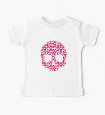 Fun Hearts Skull Pattern Valentine Skeleton Design Baby Tee