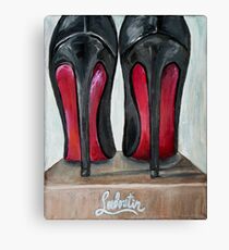 Lienzo Parte trasera de los talones inferiores rojos de Christian Louboutin