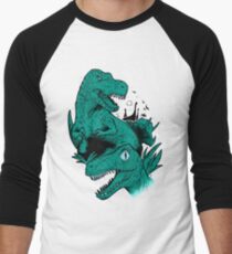 Dinosaur Blue Men's Baseball ¾ T-Shirt
