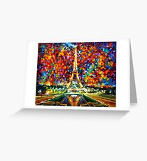 paris of my dreams - Leonid Afremov Greeting Card