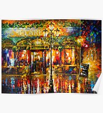 Misty Cafe - Leonid Afremov Poster
