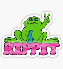 Rippit The Stoner Peace Frog Sticker