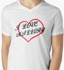 I love Mallory Men's V-Neck T-Shirt