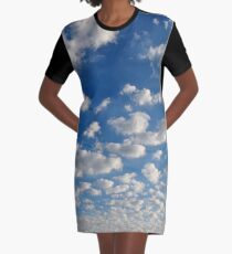 Relax amongst the Clouds Graphic T-Shirt Dress