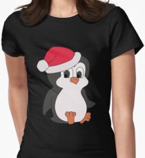 Christmas Penguin Women's Fitted T-Shirt