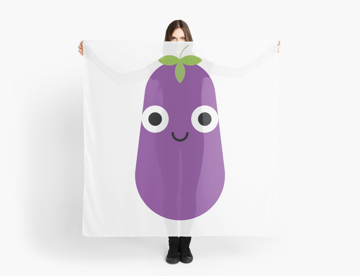 Eggplant Emoji Shock And Surprise Scarves By Teeandmee Redbubble