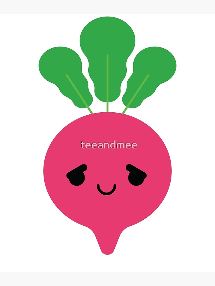 "Radish Emoji Pretty Please" Canvas Print by teeandmee Redbubble