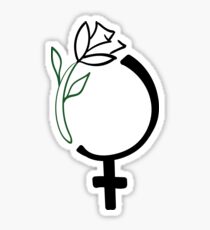 Sophie's Feminist Rose (Color) Sticker