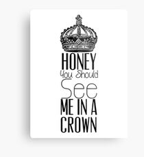"Honey you should see me in a crown" Moriarty quote from Sherlock (BBC) Metal Print