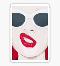 Lip Piercing Popart Sticker
