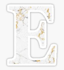 Epsilon - Gold Foiled White Marble Sticker