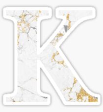 Kappa - Gold Foiled White Marble Sticker