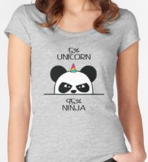 Unicorn Ninja Panda Women's Fitted Scoop T-Shirt