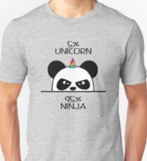 Camiseta ajustada Unicornio Ninja Panda