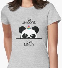 Unicorn Ninja Panda Women's Fitted T-Shirt