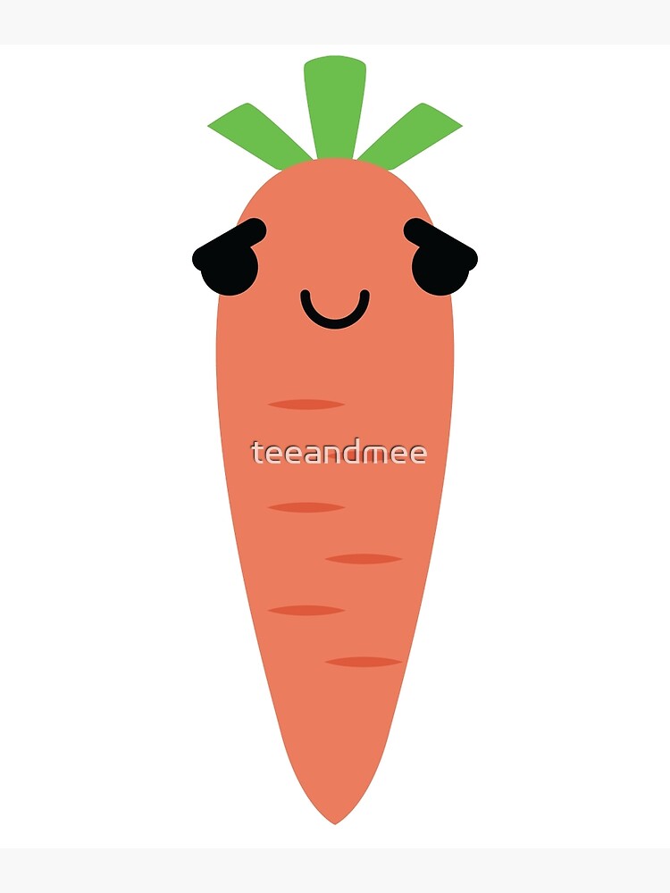 "Carrot Emoji Pretty Please" Poster by teeandmee Redbubble