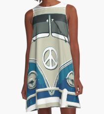 Hippies Bus Peace N Love A-Line Dress