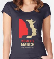 Frauen März auf Washington Tailliertes Rundhals-Shirt