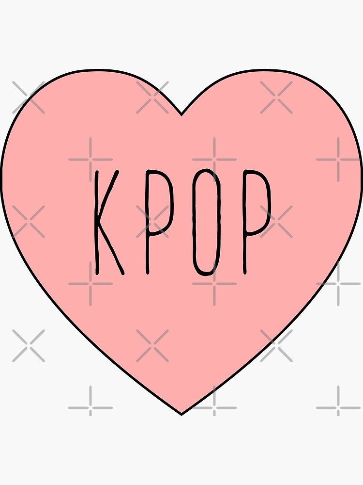 "I Love Kpop Heart" Sticker by thepinecones | Redbubble