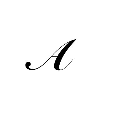 Simple cursive letter A Sticker for Sale by ComfyCloud